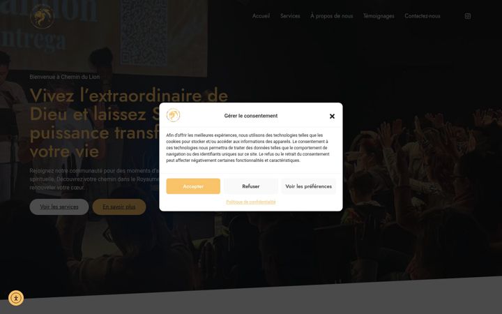 Screenshot of chemindulion.com