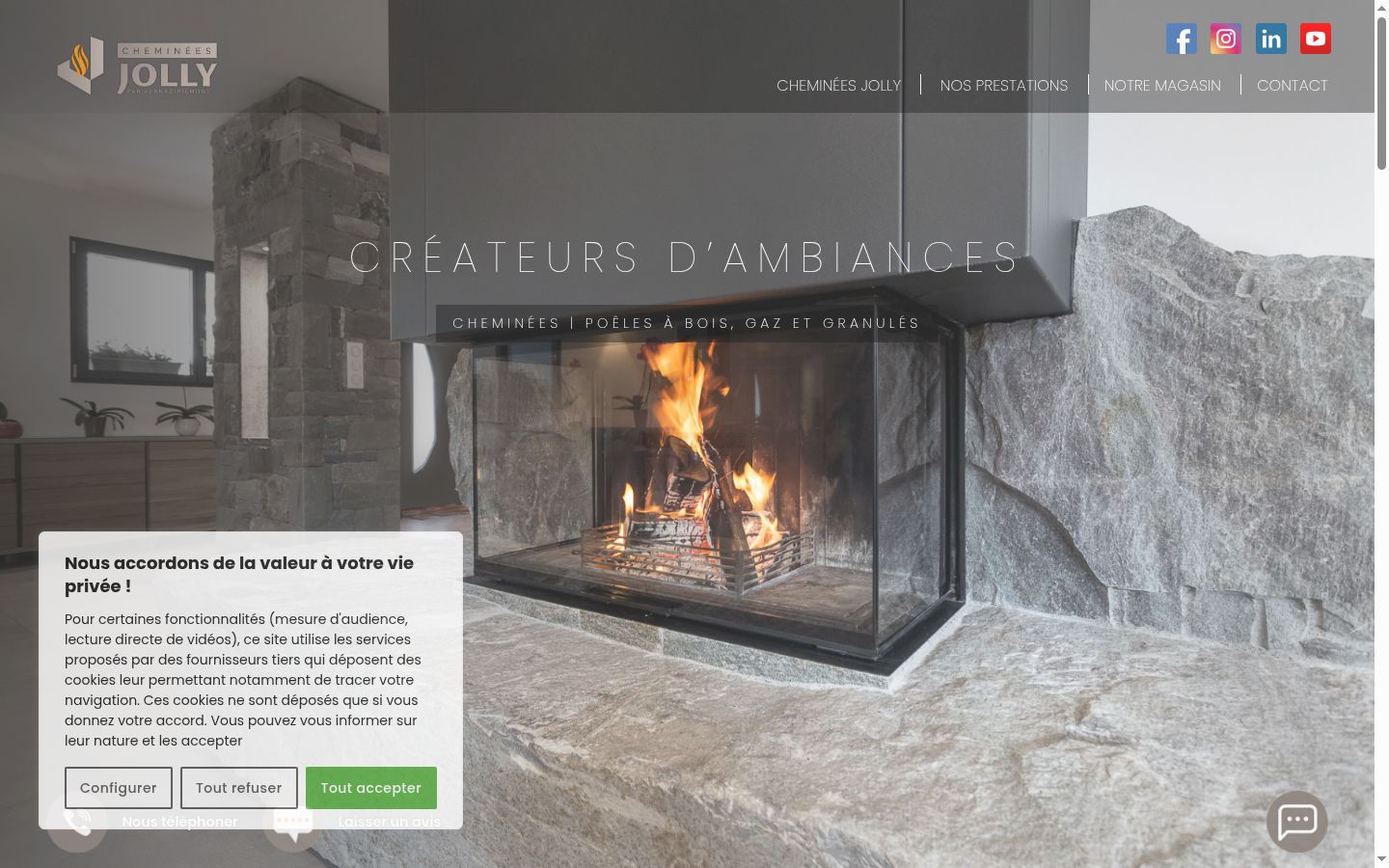 Screenshot of the consent banner shown before any interaction