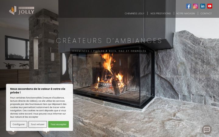 Screenshot of cheminees-jolly.com