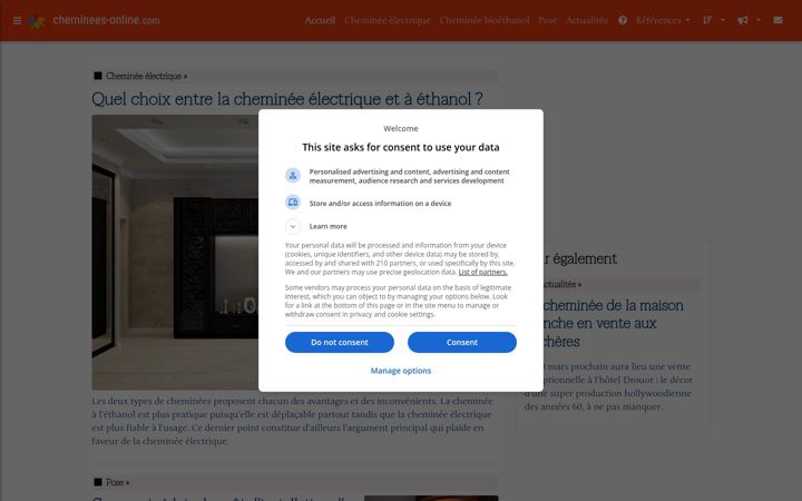 Screenshot of cheminees-online.com