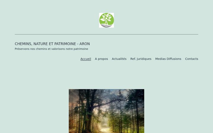 Ekrano kopija cheminspatrimoine-aron.fr