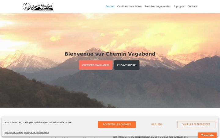 Screenshot of cheminvagabond.com