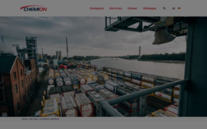 Screenshot of chemion-containerlogistics.com