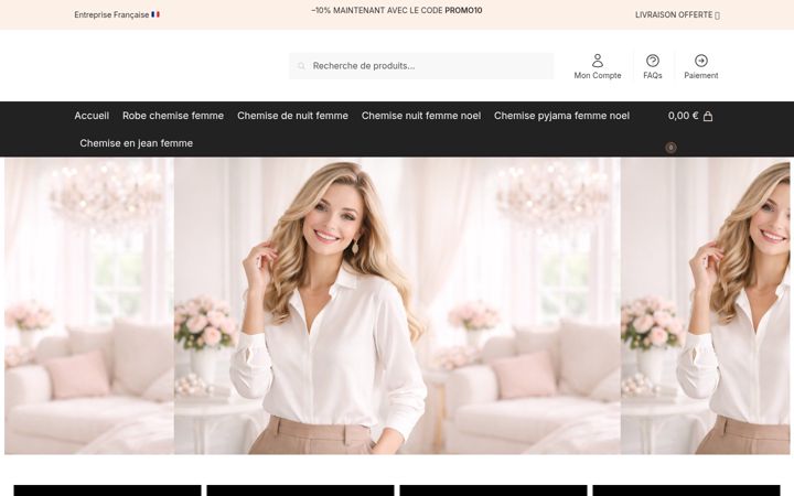 Screenshot of chemises-femmes.com