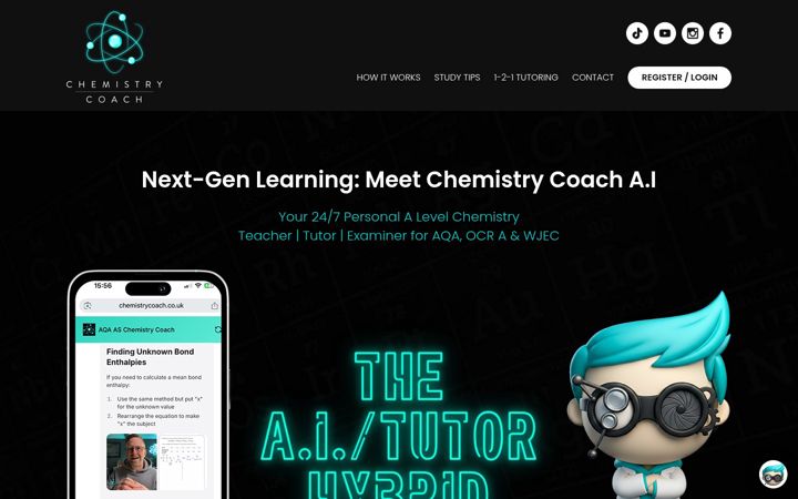 Screenshot ta' chemistrycoach.co.uk