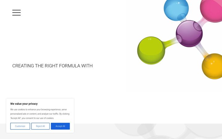 Screenshot of chemistrywecreate.com