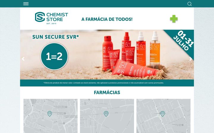 Ekraanipilt saidist chemiststore.pt