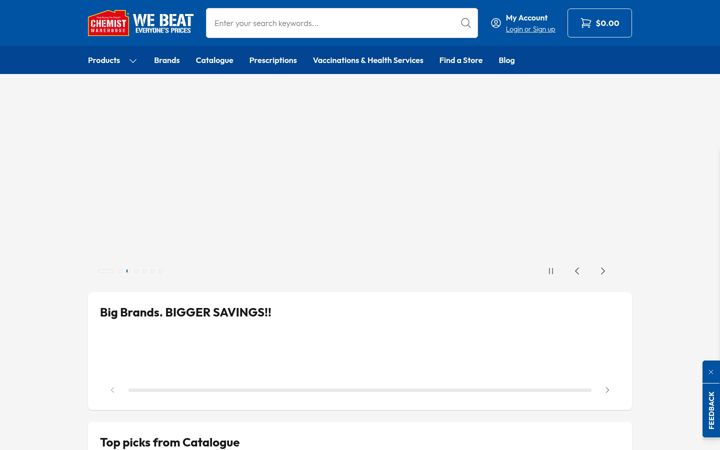 Screenshot di chemistwarehouse.com.au