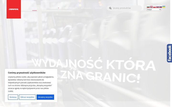 Screenshot ta' chempioil.pl