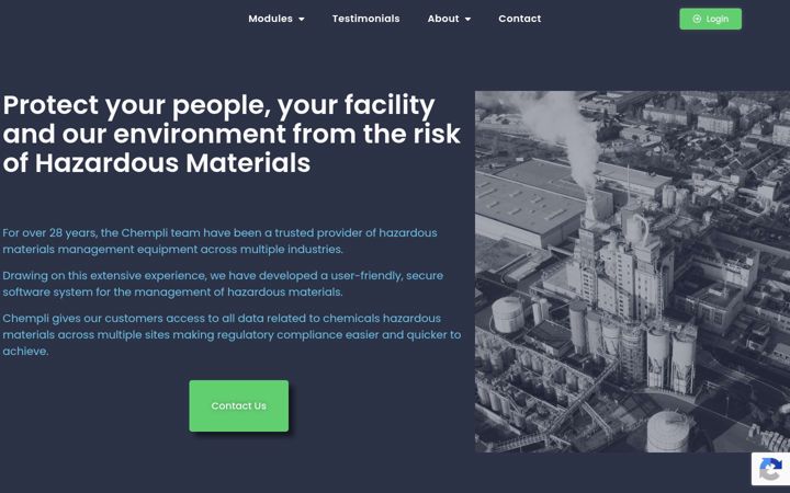 Screenshot of chempli.com