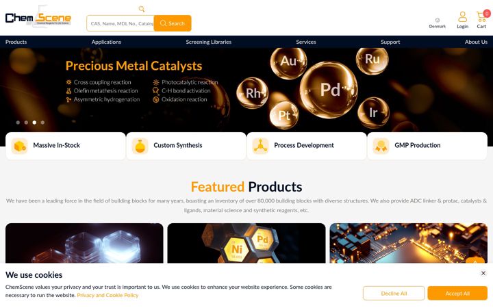 Snímek obrazovky chemscene.com
