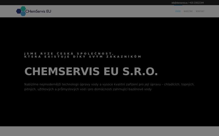 Snímek obrazovky chemservis.eu