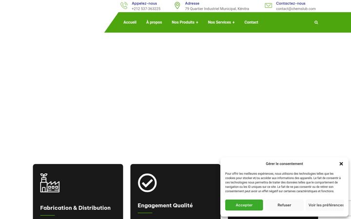 Screenshot of chemslub.com