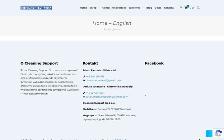 Screenshot ta' chemspecpolska.pl