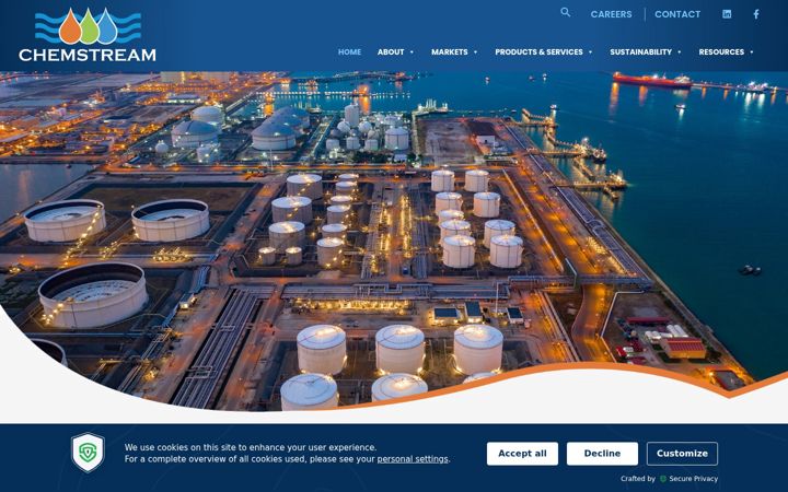 Screenshot of chemstream.com