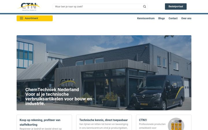 Kuvakaappaus sivustosta chemtechniek.nl