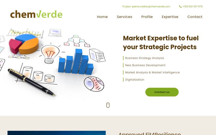 Screenshot of chemverde.com