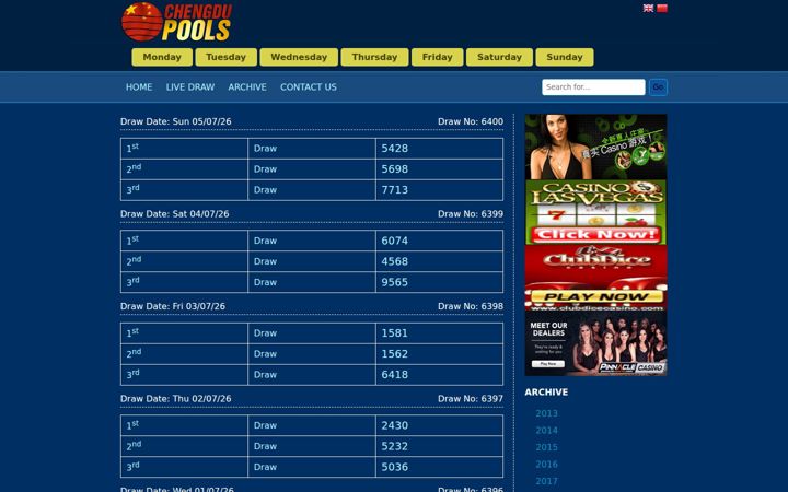 Screenshot του chengdupools.com
