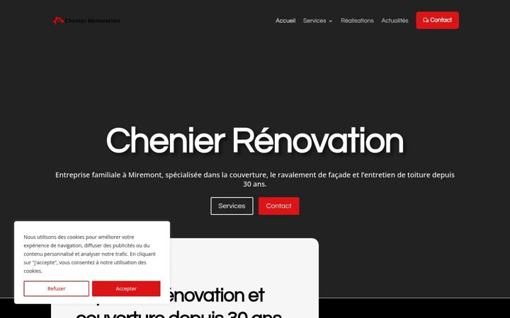Posnetek zaslona chenier-renovation.fr