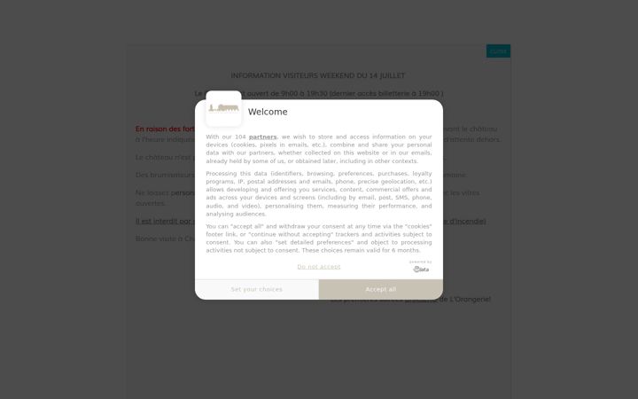 Screenshot of chenonceau.com
