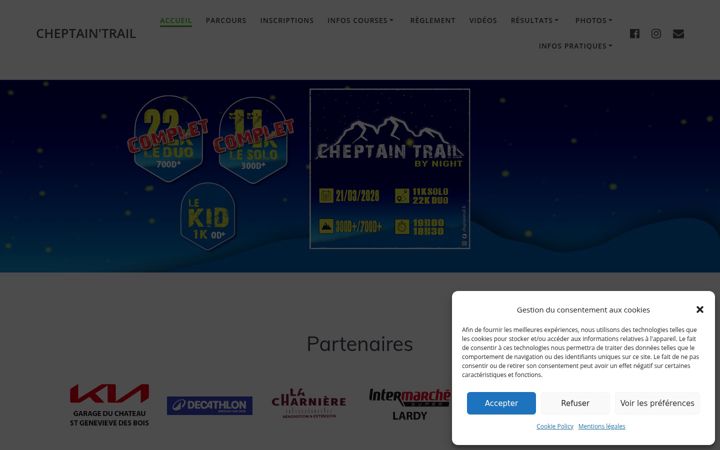 Posnetek zaslona cheptaintrail.fr