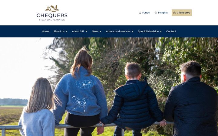 Posnetek zaslona chequersfinancialplanning.co.uk