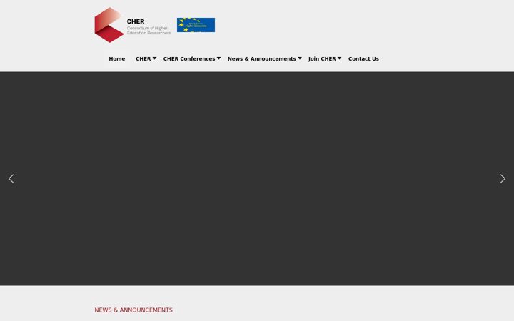 Screenshot von cher-highered.org