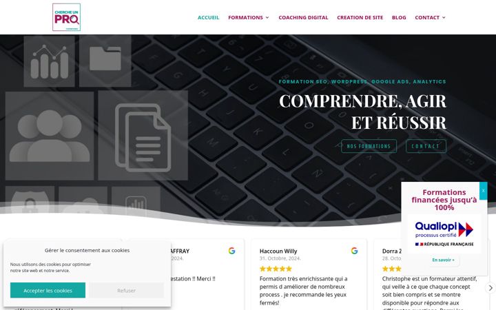 Posnetek zaslona cherche-un-pro-formation.fr