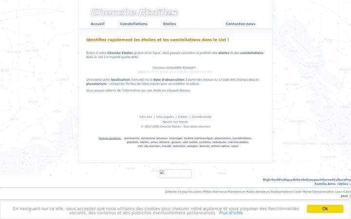 Screenshot of chercheetoiles.com