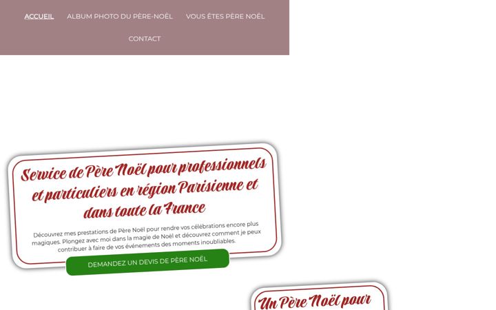 Posnetek zaslona chercheperenoel.fr