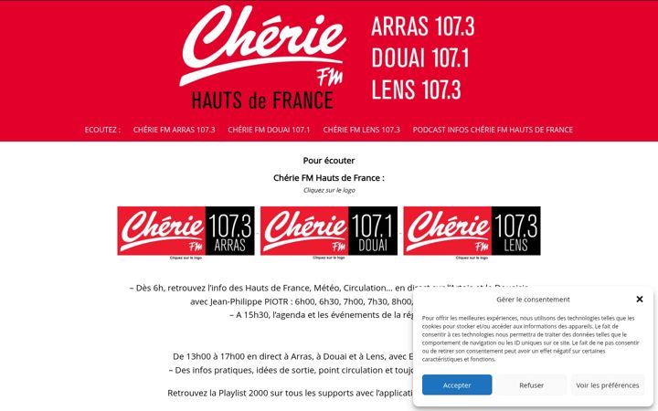 Screenshot of cheriefmhautsdefrance.fr