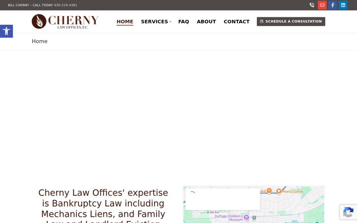 Screenshot of chernylaw.com