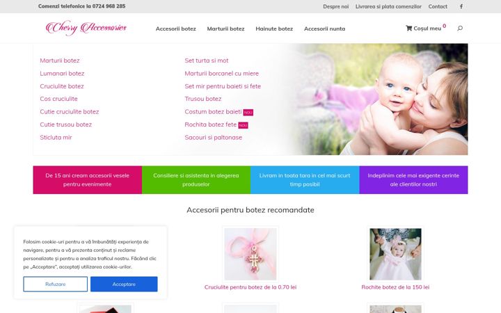 Posnetek zaslona cherryaccessories.ro