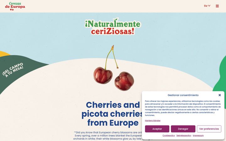 Snímek obrazovky cherryliciouscherries.eu
