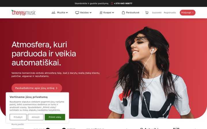Képernyőkép: cherrymusic.lt