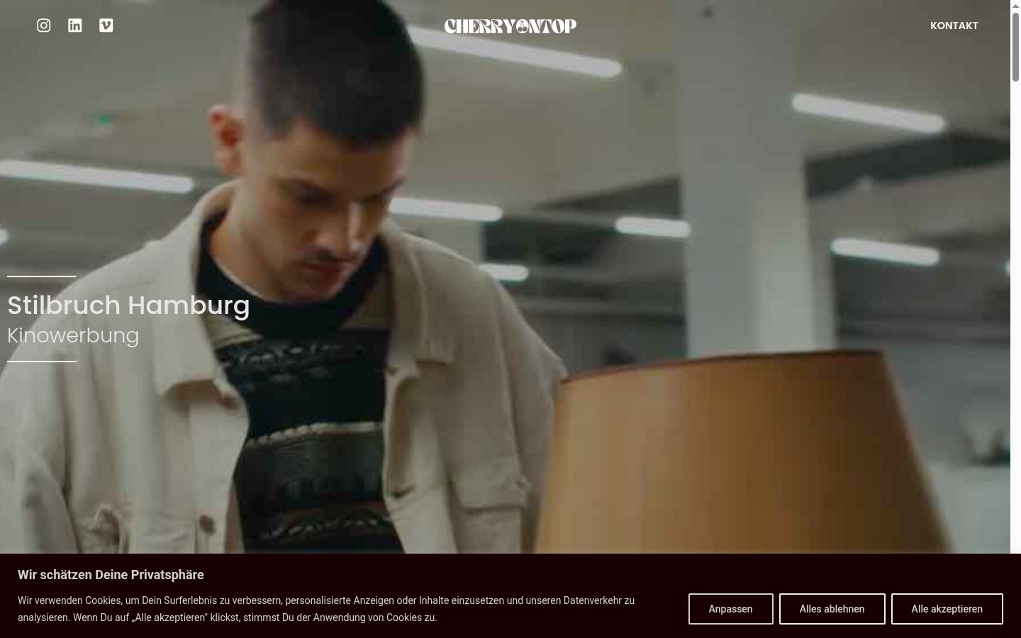 Screenshot del banner di consenso mostrato prima di qualsiasi interazione