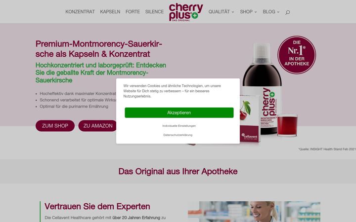 Screenshot of cherryplus.com