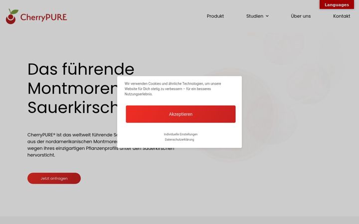 Snímek obrazovky cherrypure.eu