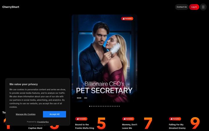 Screenshot of cherryshort.com