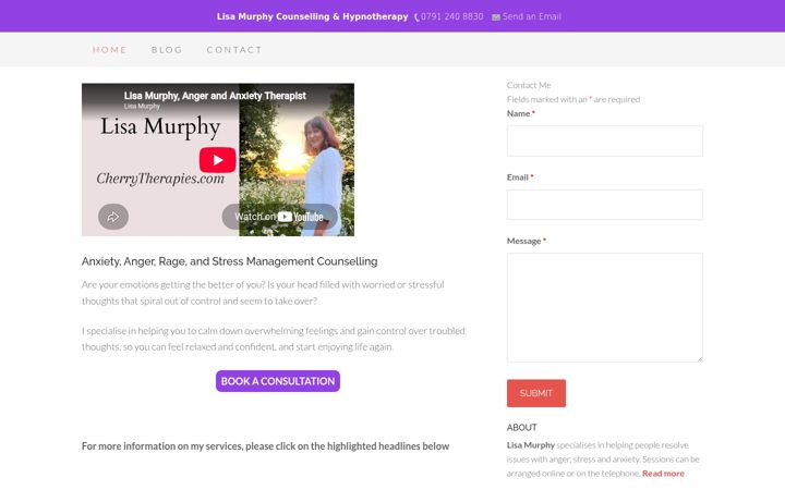 Screenshot of cherrytherapies.com