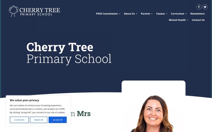 Screenshot von cherrytreeschool.co.uk