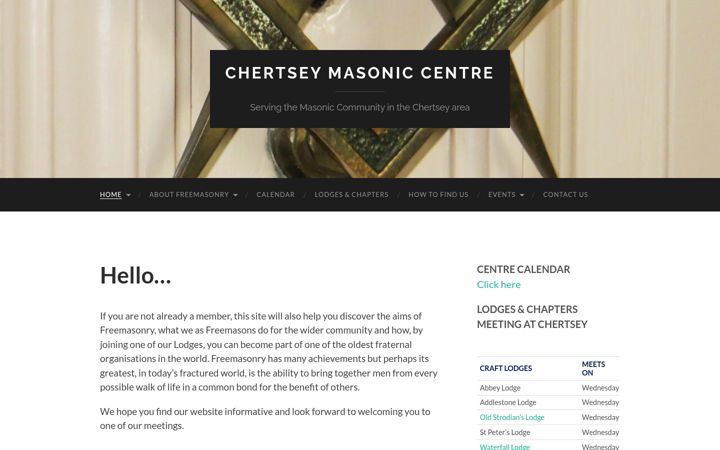 Screenshot di chertseymasonichall.org