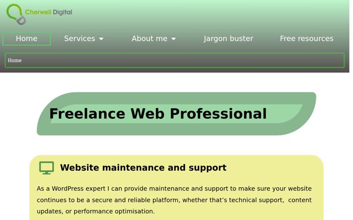 Screenshot of cherwelldigital.com