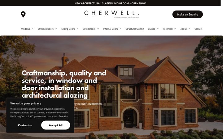 Screenshot ta' cherwellwindows.co.uk