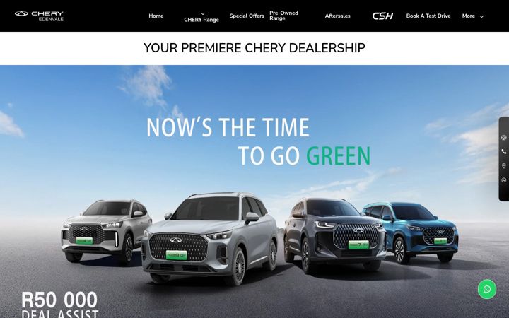 Screenshot van cheryedenvale.co.za