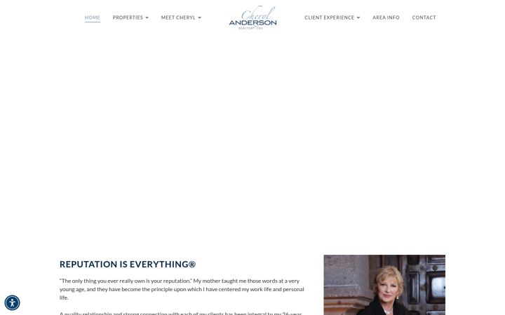 Screenshot of cherylanderson.com