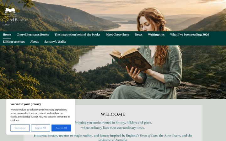 Screenshot of cherylburman.com