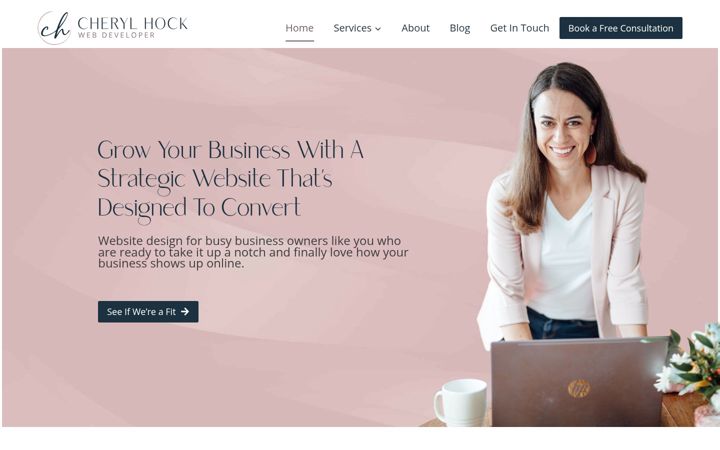 Screenshot of cherylhock.com