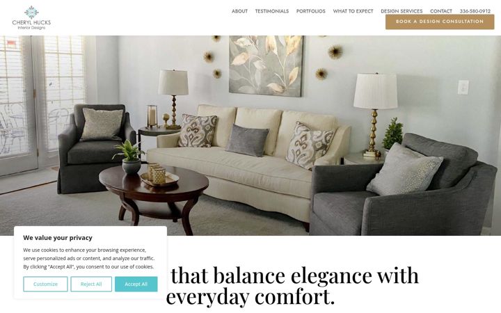 Screenshot of cherylhucks.com