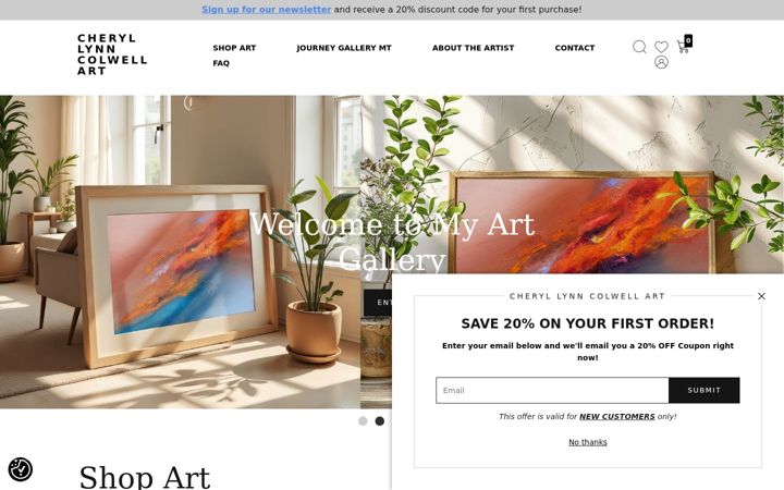 Screenshot of cheryllynncolwellart.com